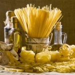 Still life with italian pasta in assortment