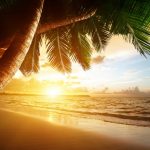 sunrise on Caribbean beach