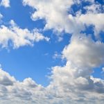Blue sky with white clouds