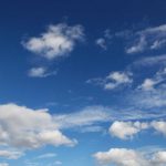 blue sky with clouds closeup